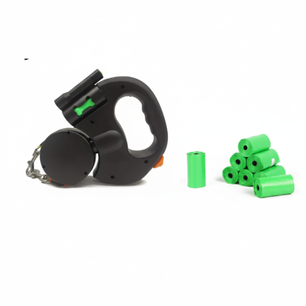 Dual Retractable Dog Leash with Light